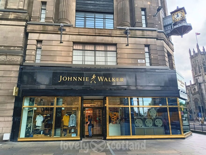 Entrance to the Johnnie Walker store on Princes Street in Edinburgh